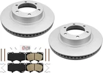Coated Disc Brake Rotors Pads Hardware Fits Toyota Tacoma 2005-2022 4X4 6 Lug. Fixed Price $196.00.