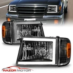 1998 1999 2000 For Toyota Tacoma "4WD" Black Led Bar Headlights. Fixed Price $167.00.