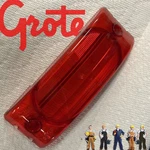 Grote Two-bulb Turtleback Polycarbonate Clearance Marker Lens, Red 9103. Fixed Price $19.50.