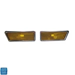 70-72 Skylark Gs Fender Side Marker Amber Lens W Chrome Bezel Pair 917617 917618. Fixed Price $95.99.