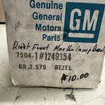 Gm 1249954 Rh Front Marker Lamp Bezel 1976-77 Buick Regal Nos. Fixed Price $45.00.