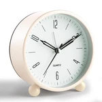 White 4 Inch Analog Alarm Clock Super Silent Non Ticking Night Light Battery. Fixed Price $24.26.