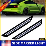 Fits 2015-2022 Mustang Ford Smoked Lens Led Bumper Rear Side Marker Lights Lamps. Fixed Price $22.99.