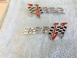 Pair Nos 1964 Pontiac Lemans Flag Fender Emblems, Left & Right Side, Oem Gm. Fixed Price $95.00.