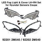 New Oem Led Fog Lamp Light Cover Connect 6P Set For Hyundai Genesis Coupe 13-17. Fixed Price $300.09.