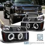 Fits 2004-2012 Gmc Colorado Black Led Halo Projector Headlight+bumper Lamp. Fixed Price $170.95.