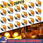 20X 3/4" Round Amber Led Side Marker Light With Stailness Base For Truck Trailer. Fixed Price $21.84.