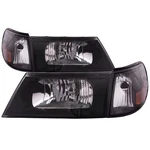Fits 03-04 Grand Marquis/marauder Headlights With Side Marker Black Set. Fixed Price $241.29.