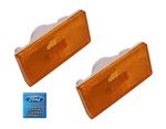 70-77 Maverick 70-71 Torino Ranchero Front Marker Lights Pair, Ford Logo. Fixed Price $49.95.