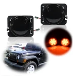 Amber Led Front Fender Side Marker Light Smoke Lens For 07-17 Jeep Wrangler Jk. Fixed Price $14.98.