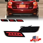 2PCS Smoked Red Led Rear Bumper Fog Brake Tail Lights For 2008-UP Subaru Impreza. Fixed Price $22.99.