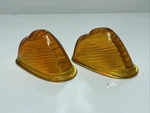 2 Vtg Do Ray Lamp Co Amber Glass Truck Cab Clearance Marker Light Lenses. Fixed Price $24.95.