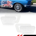2X Clear Front Side Marker Light Lamp Lenses W/ Gasket 1968 Ford Mustang. Fixed Price $29.99.
