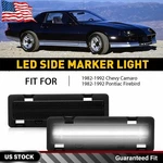 White Front Led Side Marker Light For 1982-1992 Chevy Camaro Pontiac Firebird. Fixed Price $35.33.