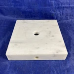 Marble Lamp Base 4 White & Gray For Electric Drilled On The Side Vintage. Fixed Price $14.00.