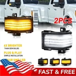 For 2017-2020 F250 Superduty White+amber Led Side Towing Mirror Light Switchback. Fixed Price $66.49.
