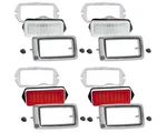 1969 Mustang Marker Light Assemblies Front Rear Red White Falcon New. Fixed Price $109.90.