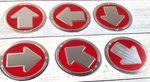 Vtg Trail Markers Aluminum Arrow Sign 3-INCH Round Lot Of 6 Nos. Fixed Price $28.99.