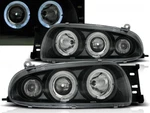 Headlights Ford Fiesta MK4 1995 1996 1997 1998 1999 VR-1281 Angel Eyes Black. Fixed Price $265.37.