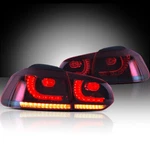 Cherry Red Led Tail Lights For Volkswagen Golf MK6 2010-2014 Rear 4PCS. Fixed Price $236.63.