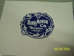 Ford Motor Co. Detroit, Mich Decal In 3 Sizes & 2 Colors Blue. Fixed Price $8.99.