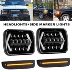 For 97-01 Jeep Cherokee Led Headlights + Front Side Corner Parking Marker. Fixed Price $69.99.