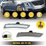 2X Clear Lens For 2015-2019 Cadillac Cts Ats White Led Front Side Marker Lights. Fixed Price $24.99.