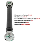 Front 595MM Drive Shaft For Dodge Durango 2011-2013 All Engine Awd 2853642AC. Fixed Price $110.56.