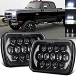 Pair 5X7" 7X6 Inch Led Headlights For Dodge Ramcharger 1981-1993 W100 W150 W250. Fixed Price $63.99.