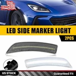 Clear Lens White Led Side Marker Lights For Toyota GR86 ZN8 Subaru Brz 2022-2024. Fixed Price $24.69.