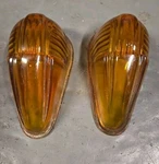 Columbus #5832 Cat Eye Marker Lens Cover Amber Orange Glass Light Pair. Fixed Price $49.99.