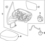 Genuine Nissan Mirror Assembly 96301-9BU2A. Fixed Price $265.61.