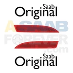 Saab 9-3 Rear Bumper Reflector Kit 2008-2011 New Genuine Oem 12770170 12770171. Fixed Price $54.99.