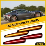 For 05-2013 Chevy Corvette C6 Smoked Front Rear Led Side Marker Lights Amber+red. Fixed Price $35.14.