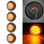 4X Amber 2 Inch 9 Led Round Truck Trailer Side Marker Clearance Light W/ Grommet. Fixed Price $18.29.