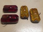 Wow! Set 4 Clearance Lamp Catseye A-7875 Travel Trailer Amber Red Glass Nos. Fixed Price $199.95.