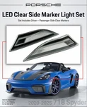 2020-2025 Porsche 718 Spyder Led Clear Side Marker Light Set 99163125506/ 607. Fixed Price $214.95.