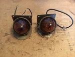Vintage Bolser Truck Corner Lights Glass Amber Lens And Metal Base Pair 6V. Fixed Price $99.99.