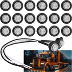 Tmh (pack Of 20 3/4 Inch Mount Lens Amber Led Clearance Bullet Marker Ligh. Fixed Price $22.34.