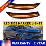 Amber Side Marker Light Fit For 2015-2017 Chrysler 200 Set Of Front Lh&rh. Fixed Price $18.99.