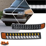 For 03-23 Express Savana Led Sequential Black/amber Bumper Turn Signal Lights. Fixed Price $85.76.