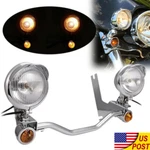 Passing Turn Signal Lamp Driving Fog Spot Light Bar Set For Harley Motorcycle. Fixed Price $93.46.