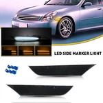 For 03-06 Infiniti G35 Base X Sedan Led Front Bumper Side Marker Light Smoke. Fixed Price $8.54.