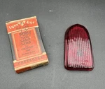 1949 Chevy Ruby Glass Stop/tail Lamp Lens Lynx-eye #: T-336 Repl. Gm 5937861. Fixed Price $12.00.