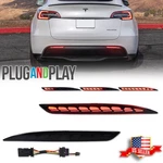 Smoked Led Tail Brake Signal Bumper Reflector Lights For 2021-2024 Tesla Model Y. Fixed Price $36.99.