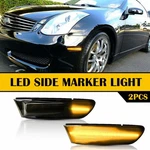 Smoked Lens Led Amber Bumper Side Marker Light Lamp For 03-07 Infiniti G35 Coupe. Fixed Price $24.69.