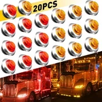 20X Red+amber 3/4" Round Led Side Marker Light Clearance Bullet Chrome. Fixed Price $19.94.