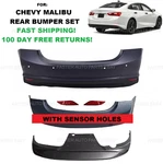 For 2016-2020 Chevy Malibu Rear Upper Lower Bumper With Sensor Holes. Fixed Price $189.99.