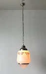 Antique Deco Nos Milk Glass Shade Skyscraper Pendant Light Fixture Vtg 903-26B. Fixed Price $495.00.