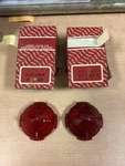 Nos Pair Lucas 574226 L538 Red Stop Light Lens Daimler Rolls Royce Citroen Mg. Fixed Price $49.99.